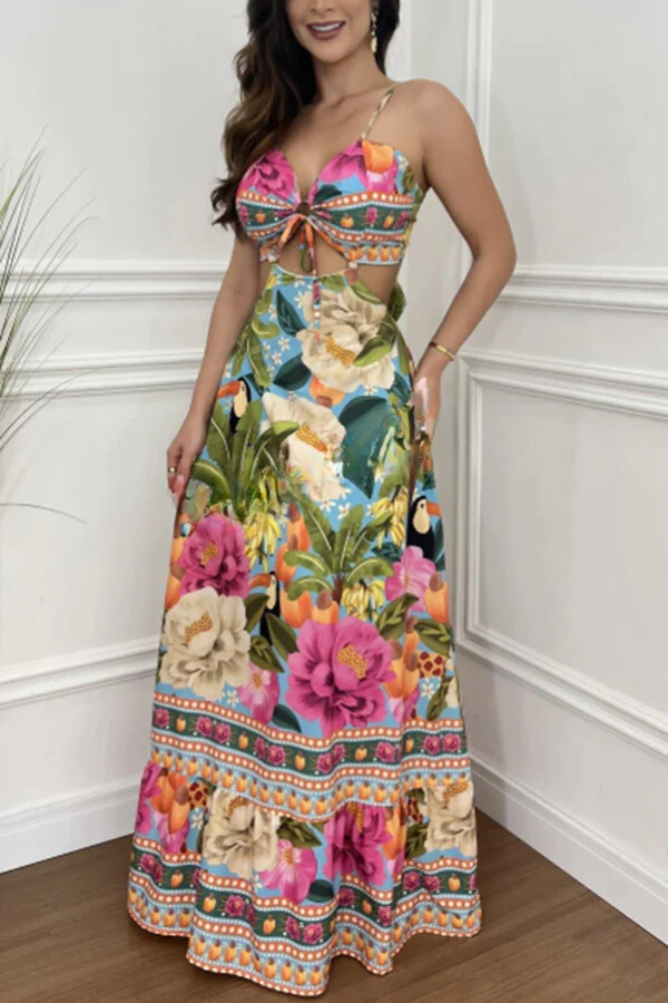 Mexico Style Maxi Dress