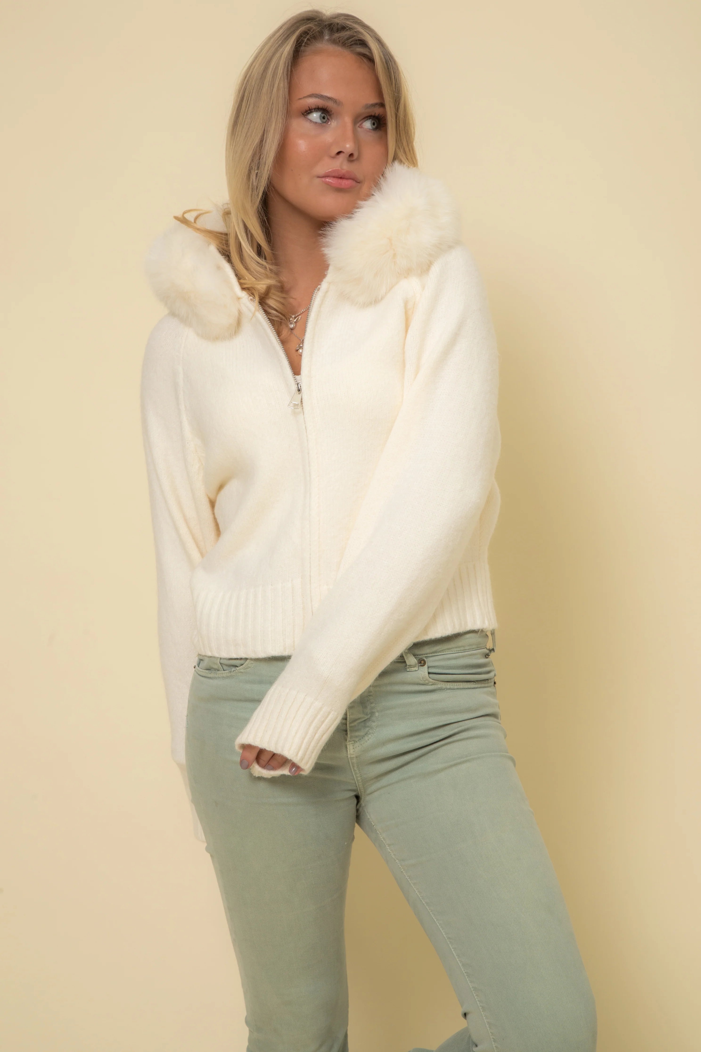 Faux Fur Sweater